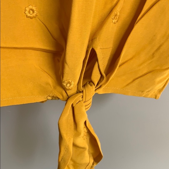 LOFT Embroidered Dot Striped Shirt - golden yellow - Picture 7 of 7